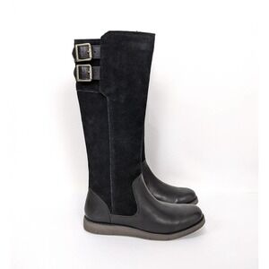 Timberland Size 6 Womens Lakeville Suede Tall Boot In Black